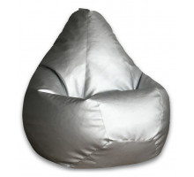 Кресло-мешок Серебристая ЭкоКожа L