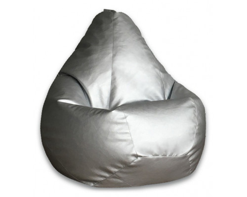 Кресло-мешок Серебристая ЭкоКожа L