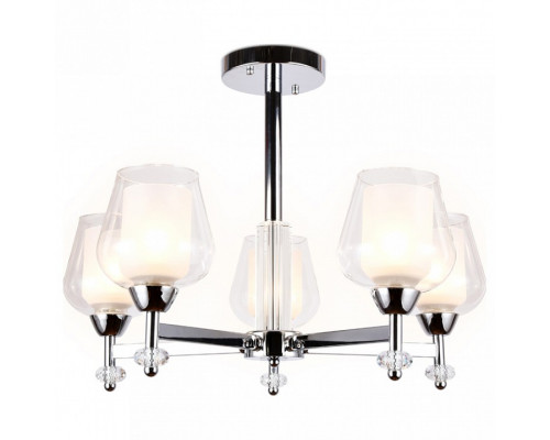 Люстра на штанге Ambrella Traditional TR3151/5 CH/CL хром/прозрачный E27/5 max 40W D630*460
