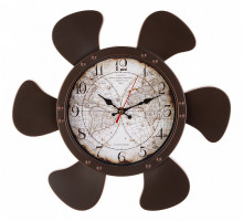 Настенные часы (38x35 см) Карта мира 220-443