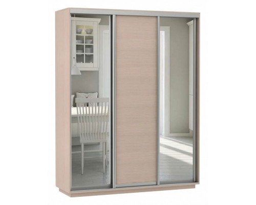Шкаф-купе Экспресс Медиум (2 зеркала) Трио 2400x600x2400