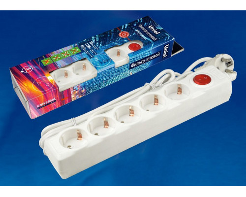 Удлинитель с выключателем Uniel S-Gsu5 S-GSU5-5 WHITE