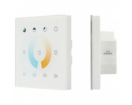 Панель-регулятора цвета RGBW сенсорная встраиваемая Arlight Sens SR-2300TR-DT8-G1-IN White (DALI, MIX)