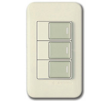 Выключатель трехклавишный Imex 70 Wide Delux Gold WSN 0123G