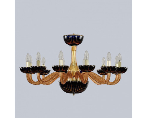Подвесная люстра Bohemia Ivele Crystal Ivele Crystal 2 1309/12/300 G Am/Amber-Blue/H-1K