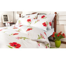 Постельное белье семейное Spring melody red