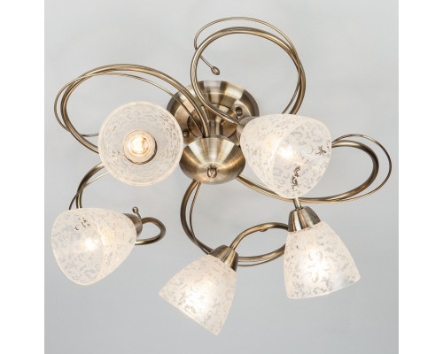 Люстра на штанге Eurosvet Natalie 30130/5 античная бронза