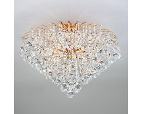 Потолочная люстра Eurosvet Ostiniya 3299/9 золото/прозрачный хрусталь Strotskis