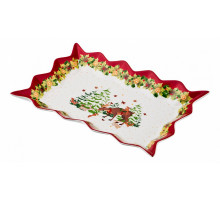 Блюдо декоративное (25х15х3.5 см) Xmas 85-1524