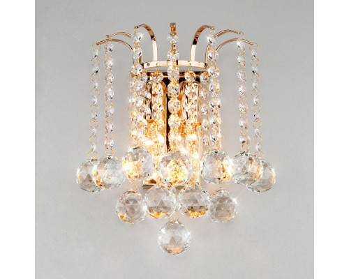 Бра Eurosvet Ostiniya 3299/2 золото/прозрачный хрусталь Strotskis