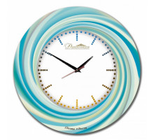 Настенные часы (33x33x4 см) Синий калейдоскоп 01-039