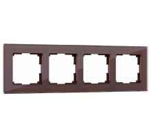 Рамка на 4 поста Werkel Favorit (мокко,стекло) W0041118 Favorit (мокко,стекло)