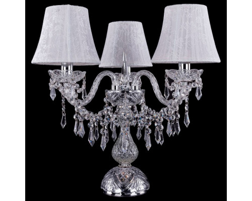Настольная лампа декоративная Bohemia Ivele Crystal 5703 1403L/3/141-39/Ni/SH41-160