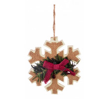 Елочная игрушка (11х0.5х10 см) Подвеска Снежинка 845-115