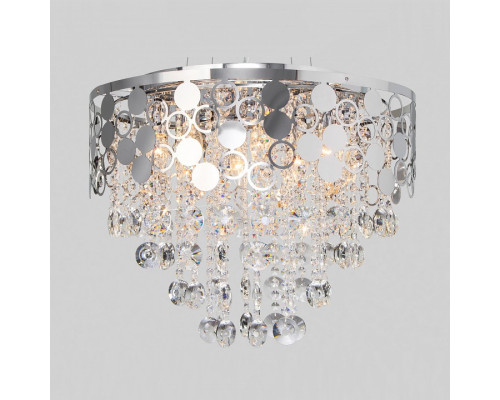 Подвесной светильник Eurosvet Lianna 10114/8 хром/прозрачный хрусталь Strotskis