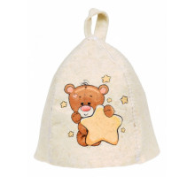 Шапка для бани детская Мишка