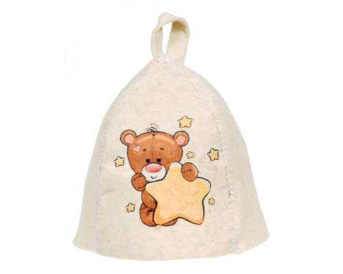 Шапка для бани детская Мишка