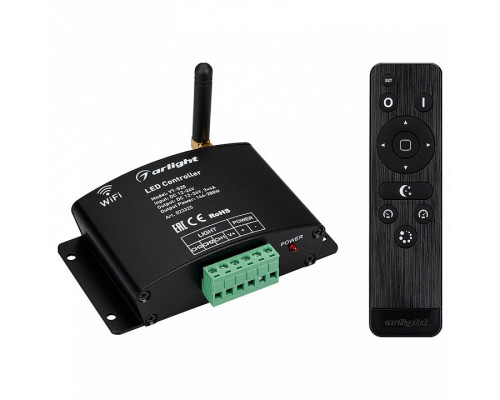 Контроллер-регулятор цвета RGB с пультом ДУ Arlight VT-S20 VT-S20-3x4A WiFi (12-24V, ПДУ Стик 12кн, RF)