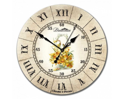 Настенные часы (33x33x4 см) Нарцисс 02-016