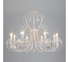 Подвесная люстра Eurosvet Alda 3305/8 белый с золотом/прозрачный хрусталь Strotskis