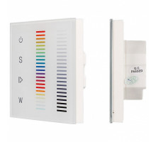 Панель-регулятора цвета RGBW сенсорная встраиваемая Arlight Sens SR-2834RGBW-AC-RF-IN White (220V,RGBW,1 зона)