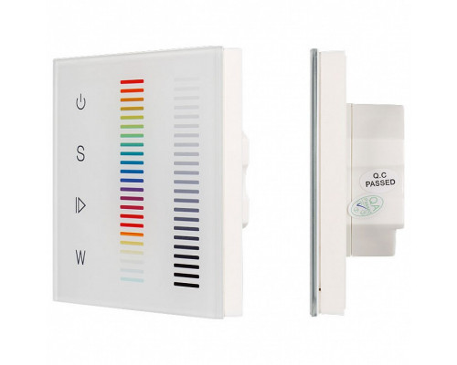 Панель-регулятора цвета RGBW сенсорная встраиваемая Arlight Sens SR-2834RGBW-AC-RF-IN White (220V,RGBW,1 зона)