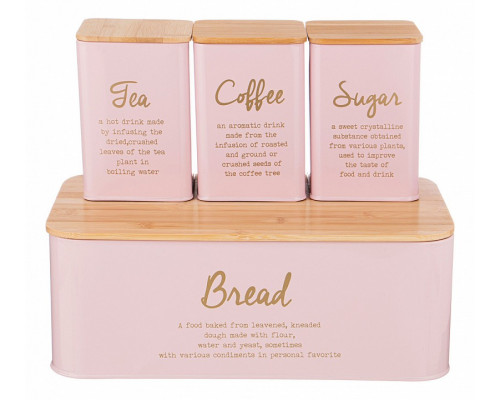 Набор из хлебницы с банками для пищевых продуктов Agness 790-255