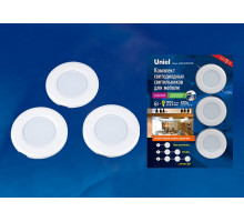 Встраиваемый светильник Uniel Silver ULM-F40-6W/4200K/DIM SENSOR IP20 WHITE
