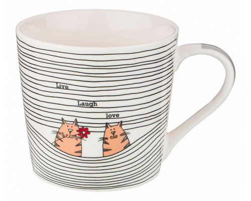 Кружка (400 мл) Влюбленные Котики 260-528