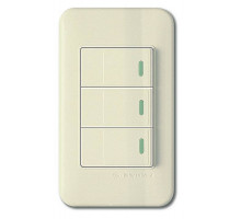 Выключатель трехклавишный с подсветкой Imex 70 Wide Ivory WSN 0423