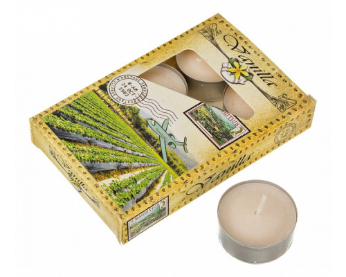 Набор из 6 свечей ароматических (4x2 см) Ваниль 348-490