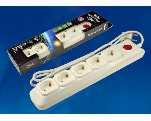 Удлинитель с выключателем Uniel S-Gsl5 S-GSL5-3 IVORY