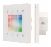 Панель-регулятора цвета RGBW сенсорная встраиваемая Arlight Sens SR-2831S-AC-RF-IN White (220V,RGB,1зон