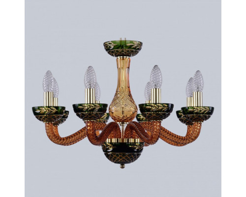 Подвесная люстра Bohemia Ivele Crystal Ivele Crystal 2 1309/8/200 G Am/Amber-Green/H-1J