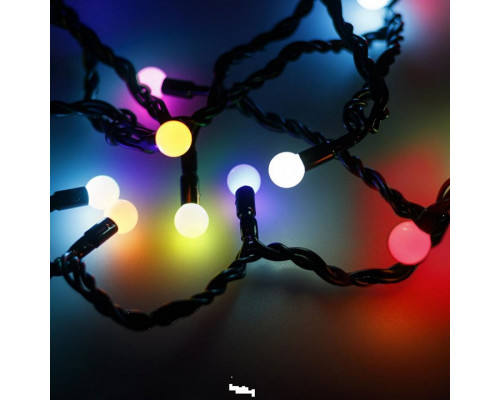 Гирлянда нить [5 м] Ball ARD-BALL-CLASSIC-D13-5000-BLACK-50LED RGB (230V, 3.5W)