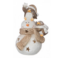 Снеговик с пингвинами (14x11x21 см) 100-835