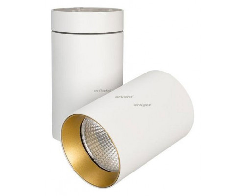 Светильник на штанге Arlight SP-POLO-SURFACE-TURN-R85-15W Warm3000 (WH-GD, 40 deg) 027571