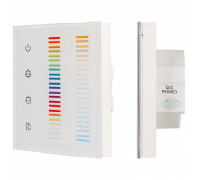 Панель-регулятора цвета RGBW сенсорная встраиваемая Arlight Sens SR-2834-5C-AC-RF-IN White (220V, RGB+CCT, 1 зона)