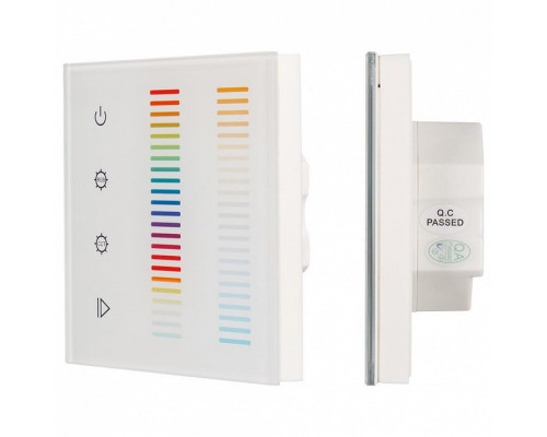 Панель-регулятора цвета RGBW сенсорная встраиваемая Arlight Sens SR-2834-5C-AC-RF-IN White (220V, RGB+CCT, 1 зона)