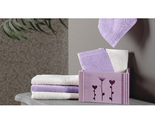 Набор из 6 полотенец для рук (30x30 см) Flori