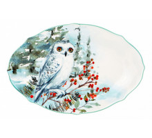 Блюдо декоративное (30.5x20 см) Лесная сказка сова 409-166