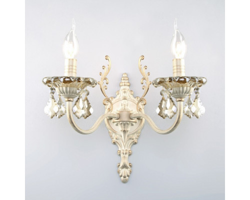 Бра Eurosvet Elisha 3281/2 белый с золотом/тонированный хрусталь Strotskis