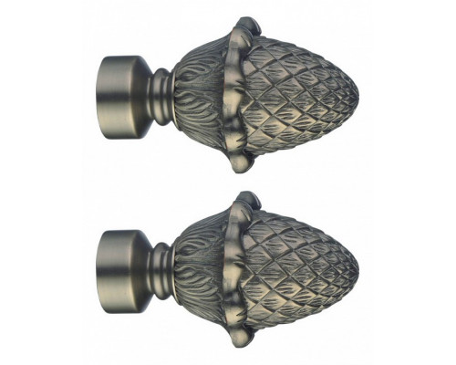 Набор из 2 наконечников для карнизов Шишка