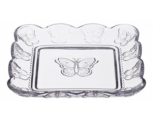 Блюдо декоративное (15х15х3 см) Бабочки 355-263