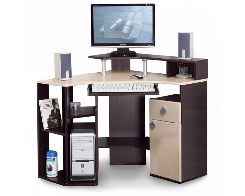 Стол компьютерный Костер-7 5210-00 венге/клен светлый