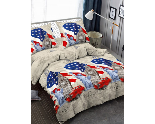 Постельное белье двуспальное Мако-сатин Adventure