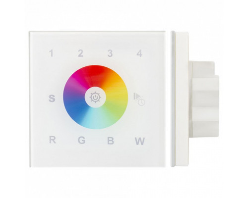 Панель-регулятора цвета RGBW сенсорная встраиваемая Arlight Sens SR-2820AC-RF-IN White (220V, RGBW, 4зоны)