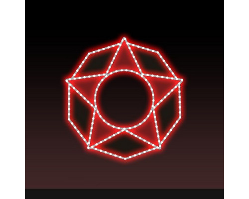 Звезда световая День Победы [0.41x0.39 м] RL-KN-9-12-R