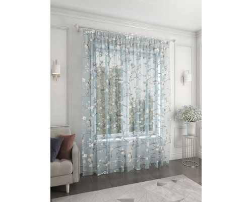 Гардина (300x260 cм) 1 шт. Цветы