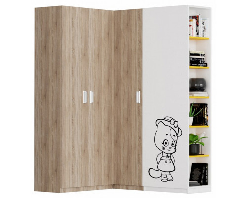 Шкаф платяной Юниор Оранжевая Корова